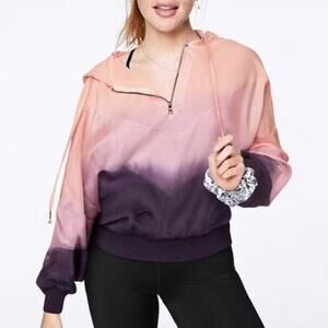 Young, Fabulous & Broke Pink and Purple Ombre Hoodie Sweatshirt Size XS